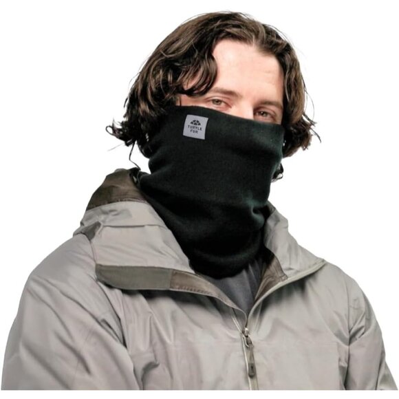 Men's Black Fleece Lined Winter Warm Heavyweight Imported Neck Warmer